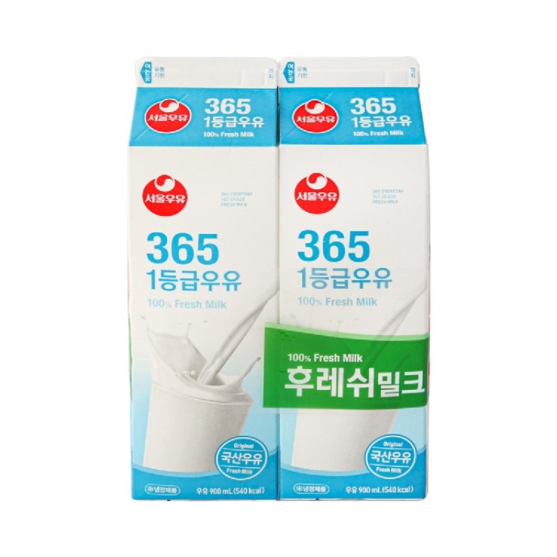 서울우유 365 1등급 우유 900ml 2입
