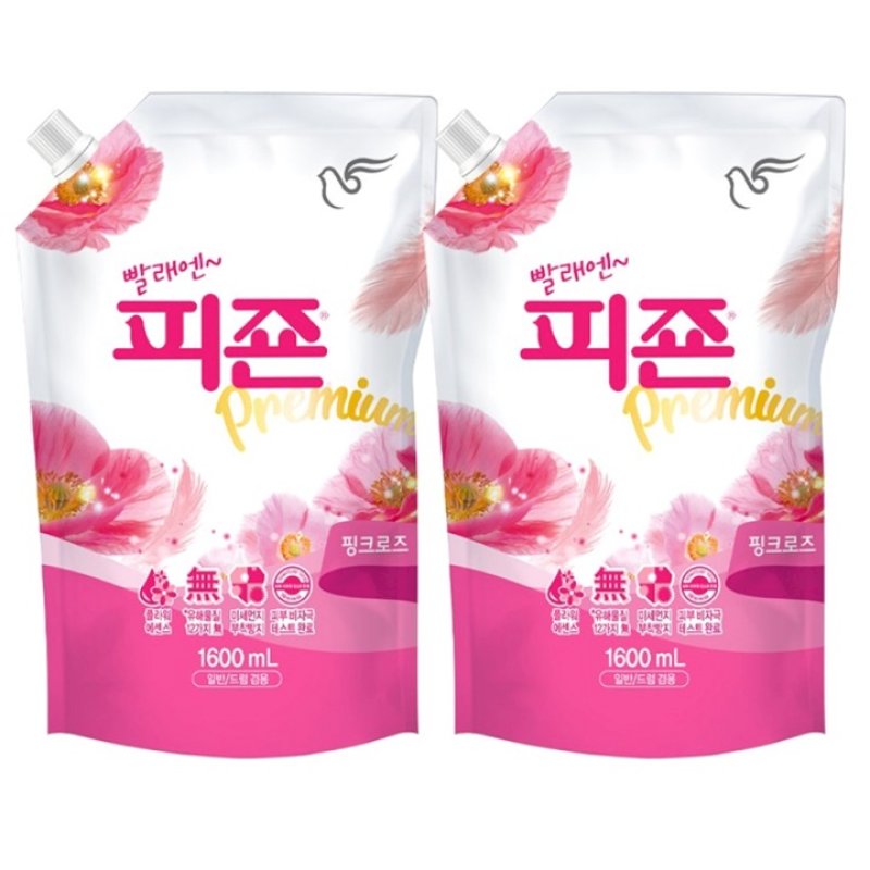 피죤 핑크 로즈 섬유유연제 1.6L+1.6L