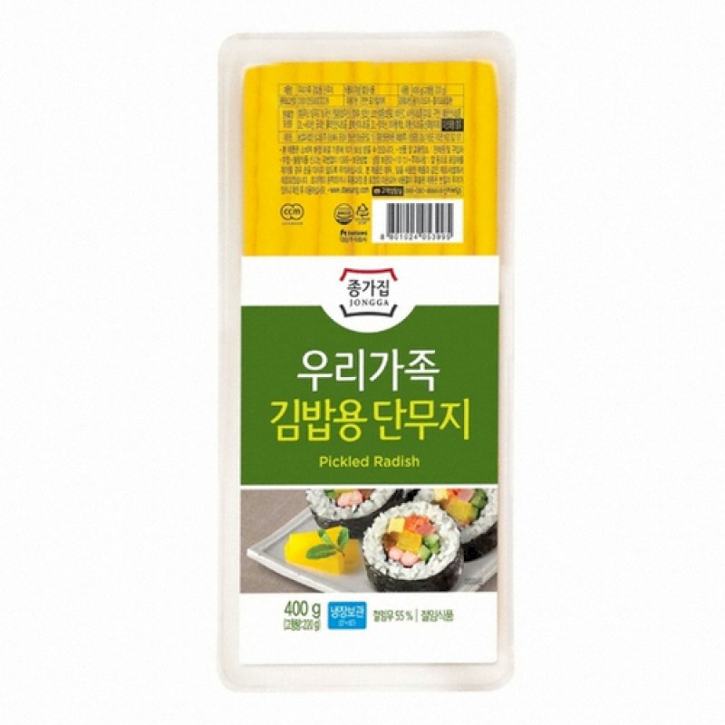 종가집 우리 가족 김밥 단무지 400g